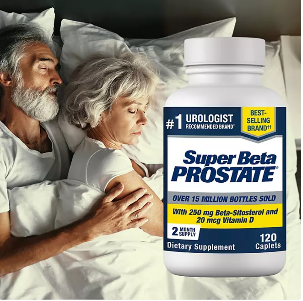 Super Beta Prostate Male Supplement with 250 mg. Beta-Sitosterol Caplets 120 ct.