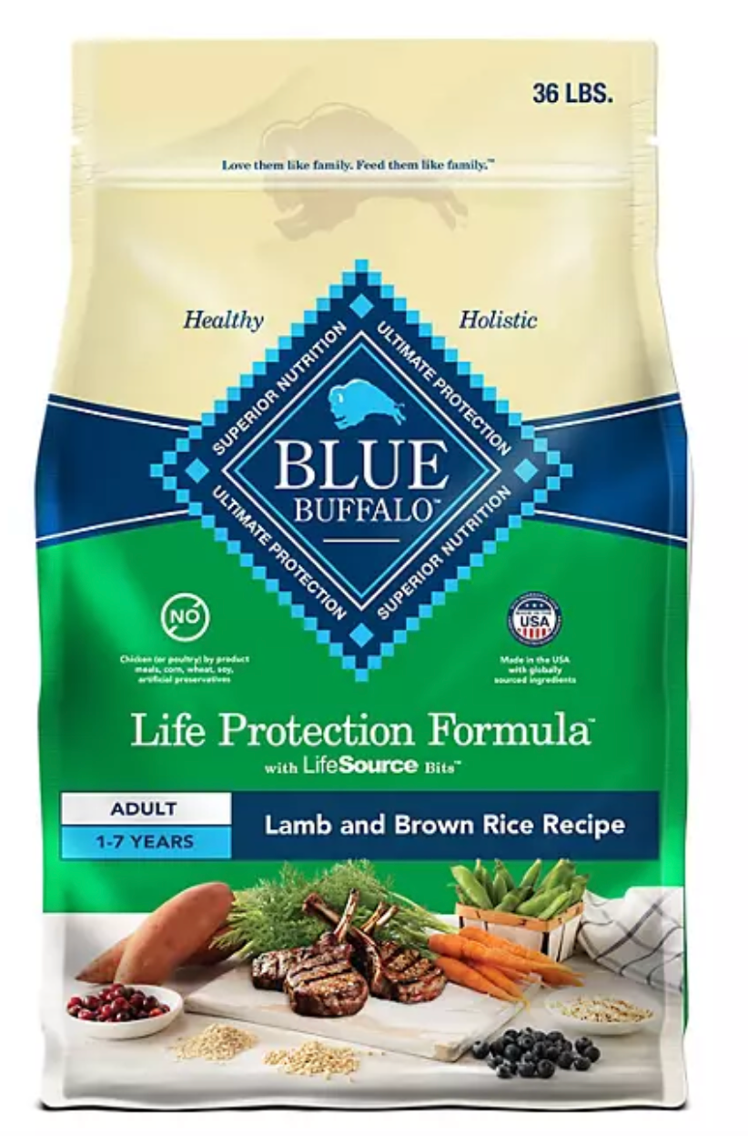 Blue Life Protection Formula Lamb & Rice, Adult Dry Dog Food,36 lbs.