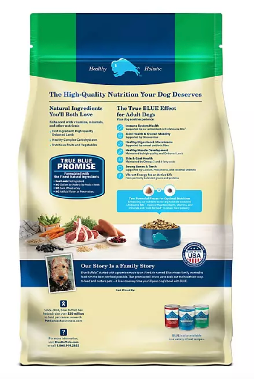 Blue Life Protection Formula Lamb & Rice, Adult Dry Dog Food,36 lbs.