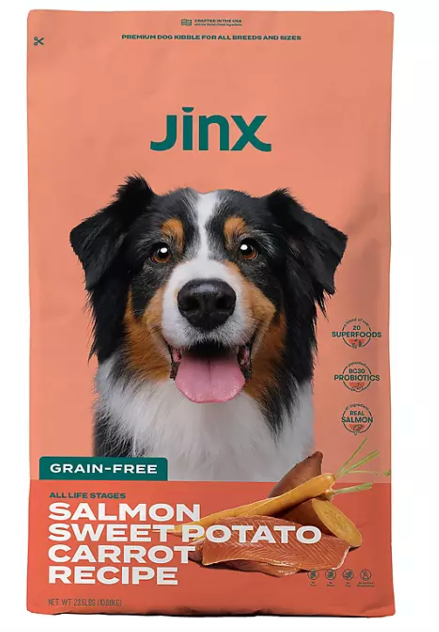 Jinx Salmon, Sweet Potato & Carrot Recipe, Grain Free Dry Dog Food , 23.5 lbs.