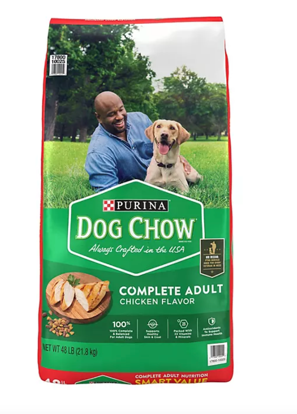 Purina Dog Chow Complete, Chicken Flavor, Adult Dry Dog Food, 48 lbs.