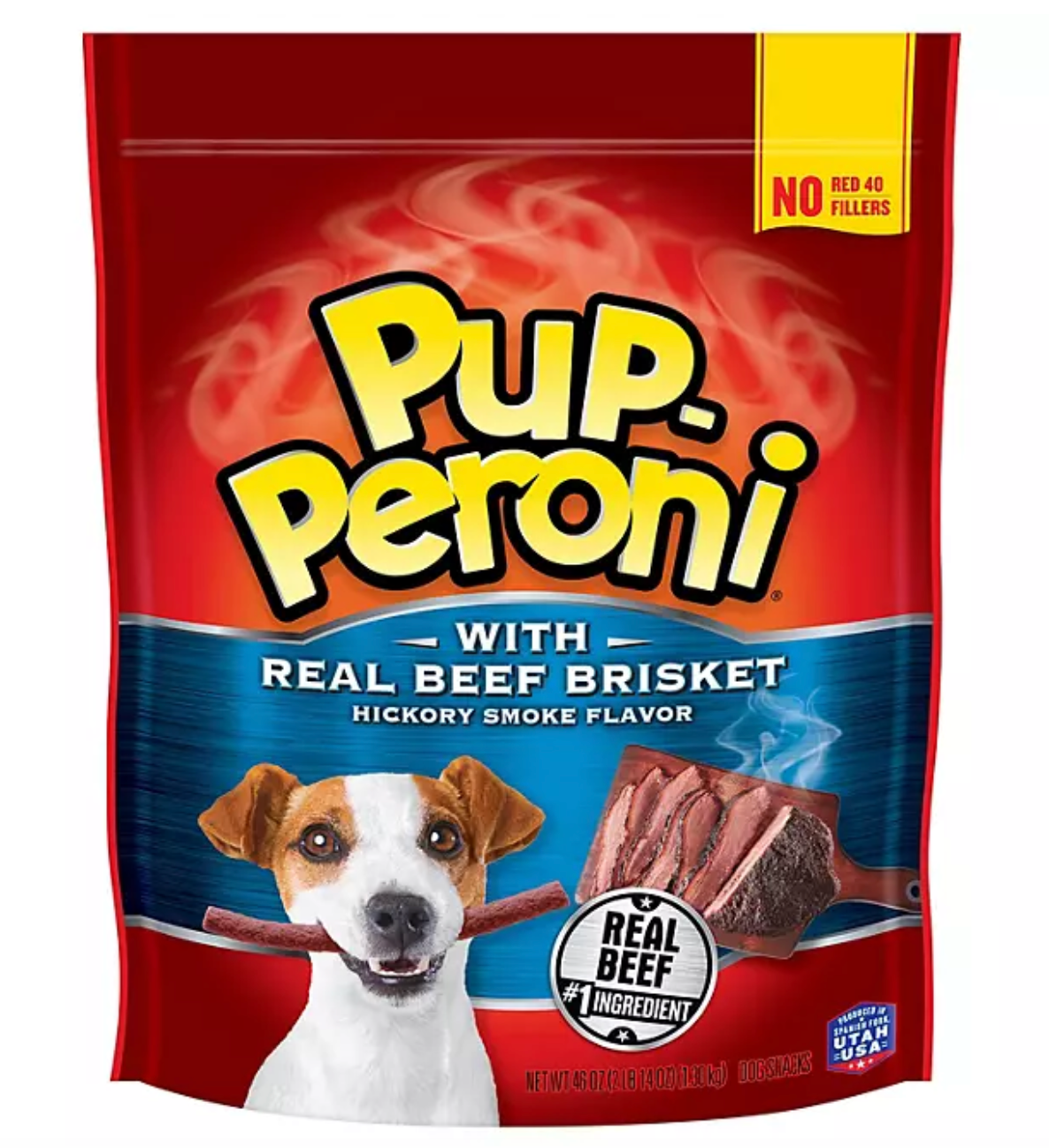 Pup-Peroni Dog Treats with Real Beef Brisket, Hickory Smoked Flavor, 46 oz.