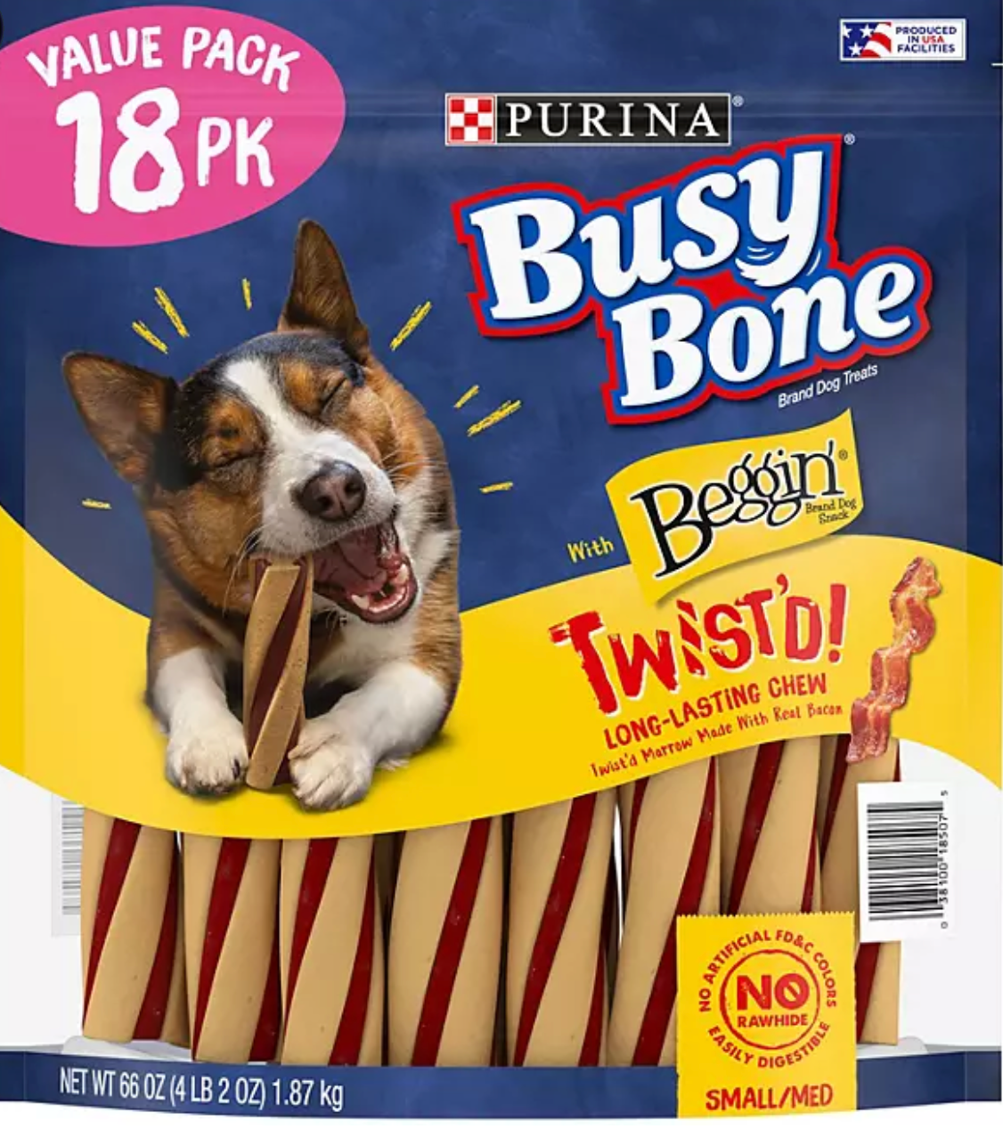 Purina Busy With Beggin' Twist'd Small/Medium Breed Dog Treats, 18 ct.