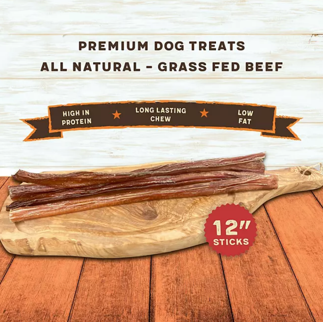 Irish Rover Beef Bully Sticks, 12 Inch, 16 oz.