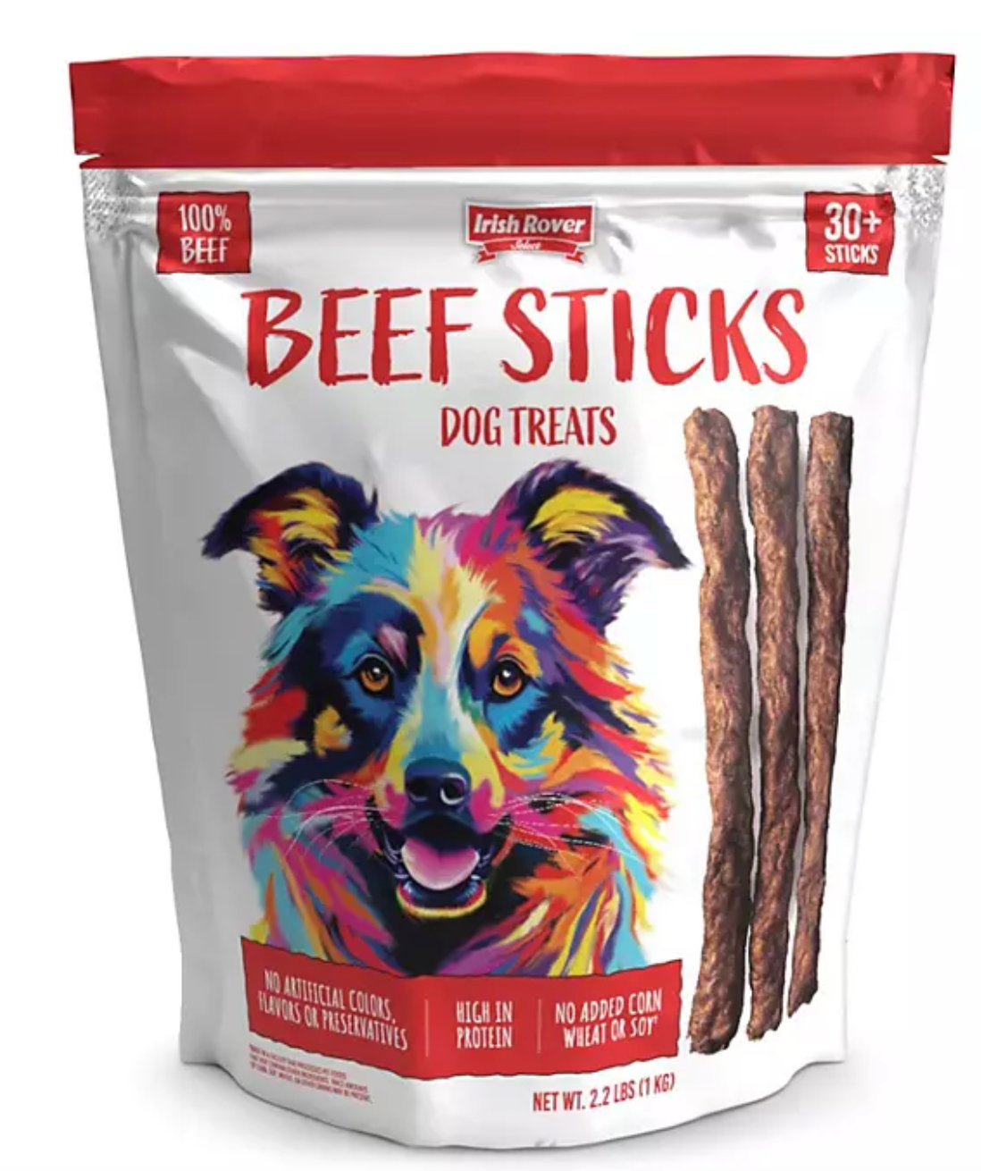 Irish Rover Beef Stick Dog Treats 35 oz.