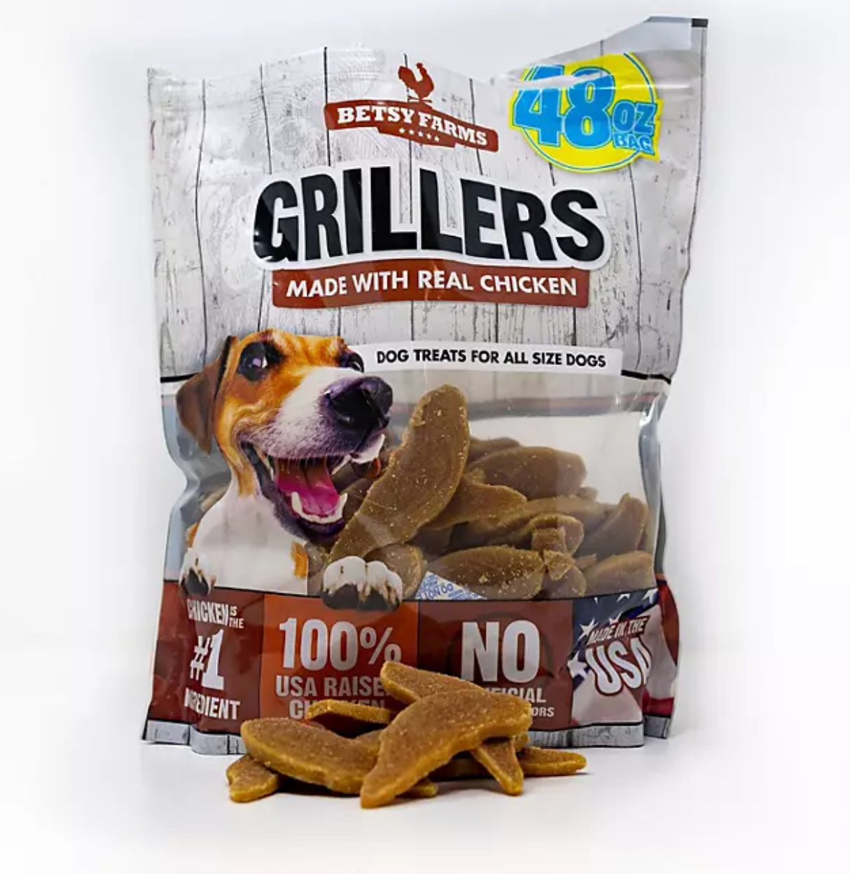 Betsy Farms Grillers Dog Treats , Chicken, 48 oz.