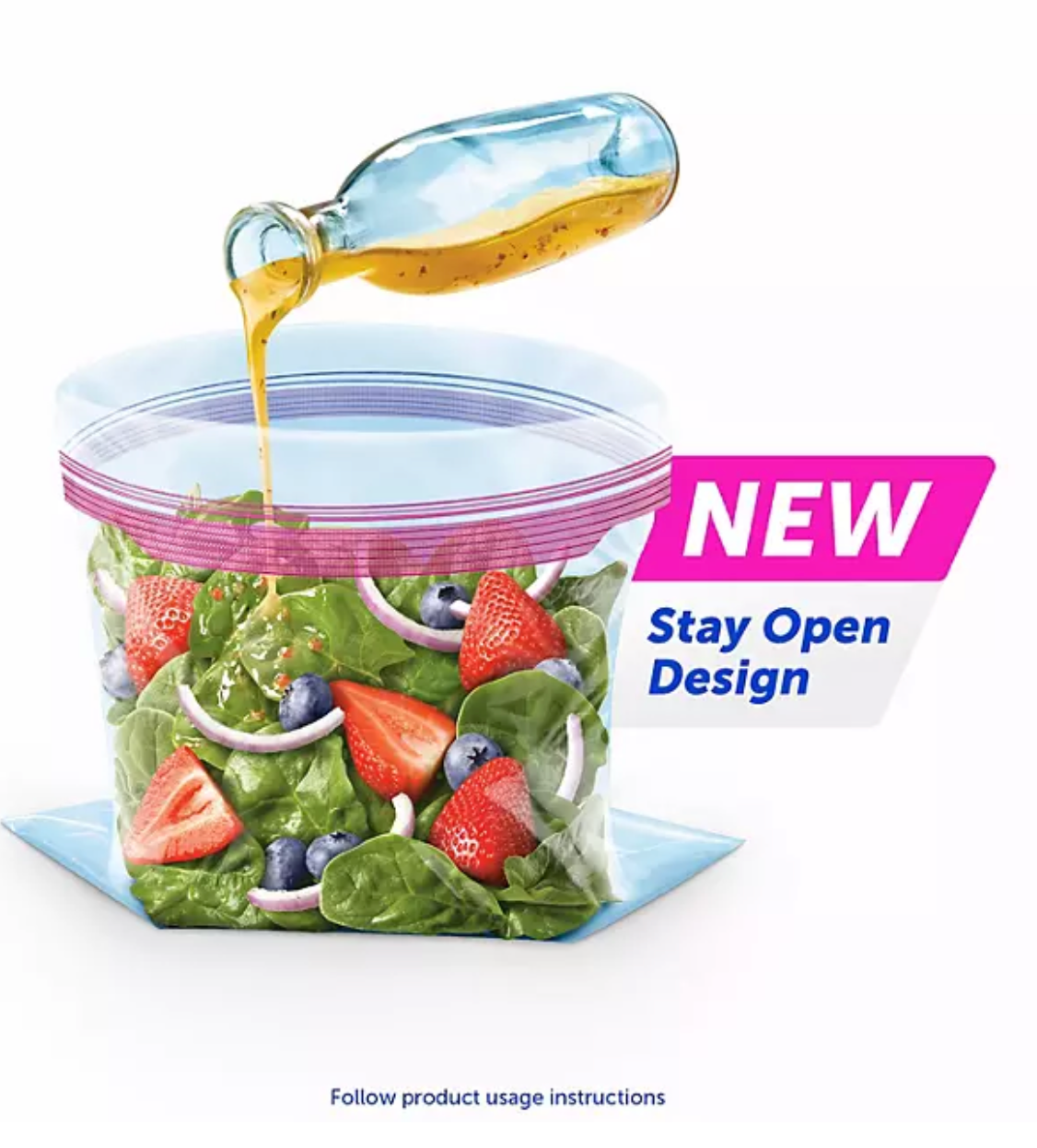 Ziploc Gallon & Storage Quart Bags with New Stay Open Design, 204 ct.