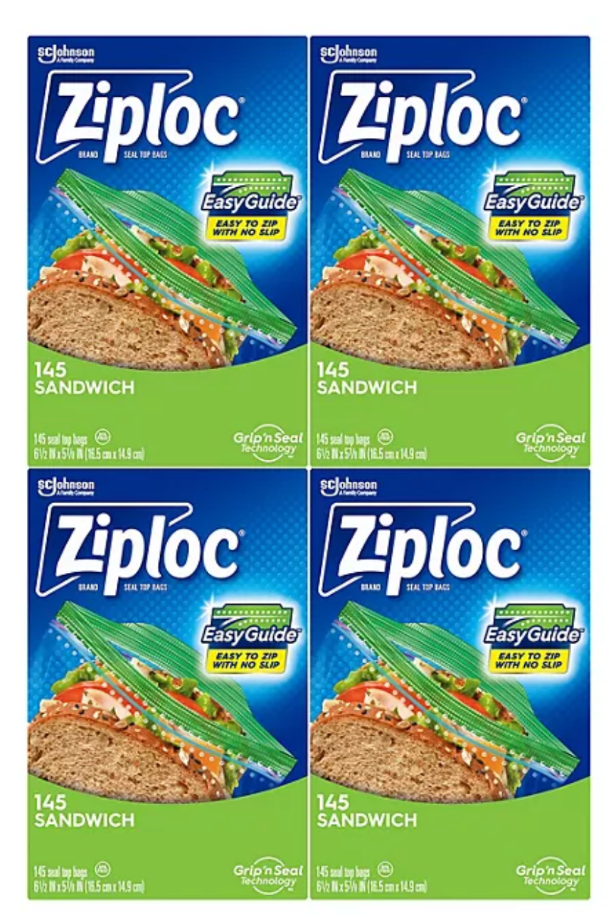 Ziploc Easy Open Tab Sandwich Bags, 580 ct.