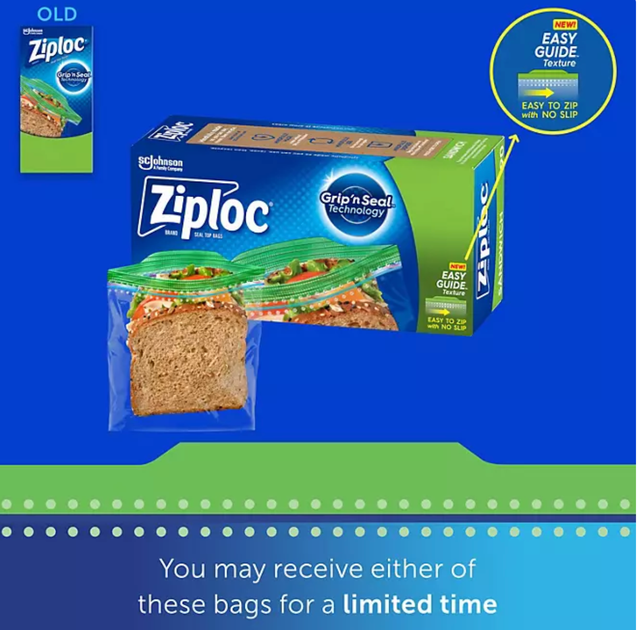 Ziploc Easy Open Tab Sandwich Bags, 580 ct.