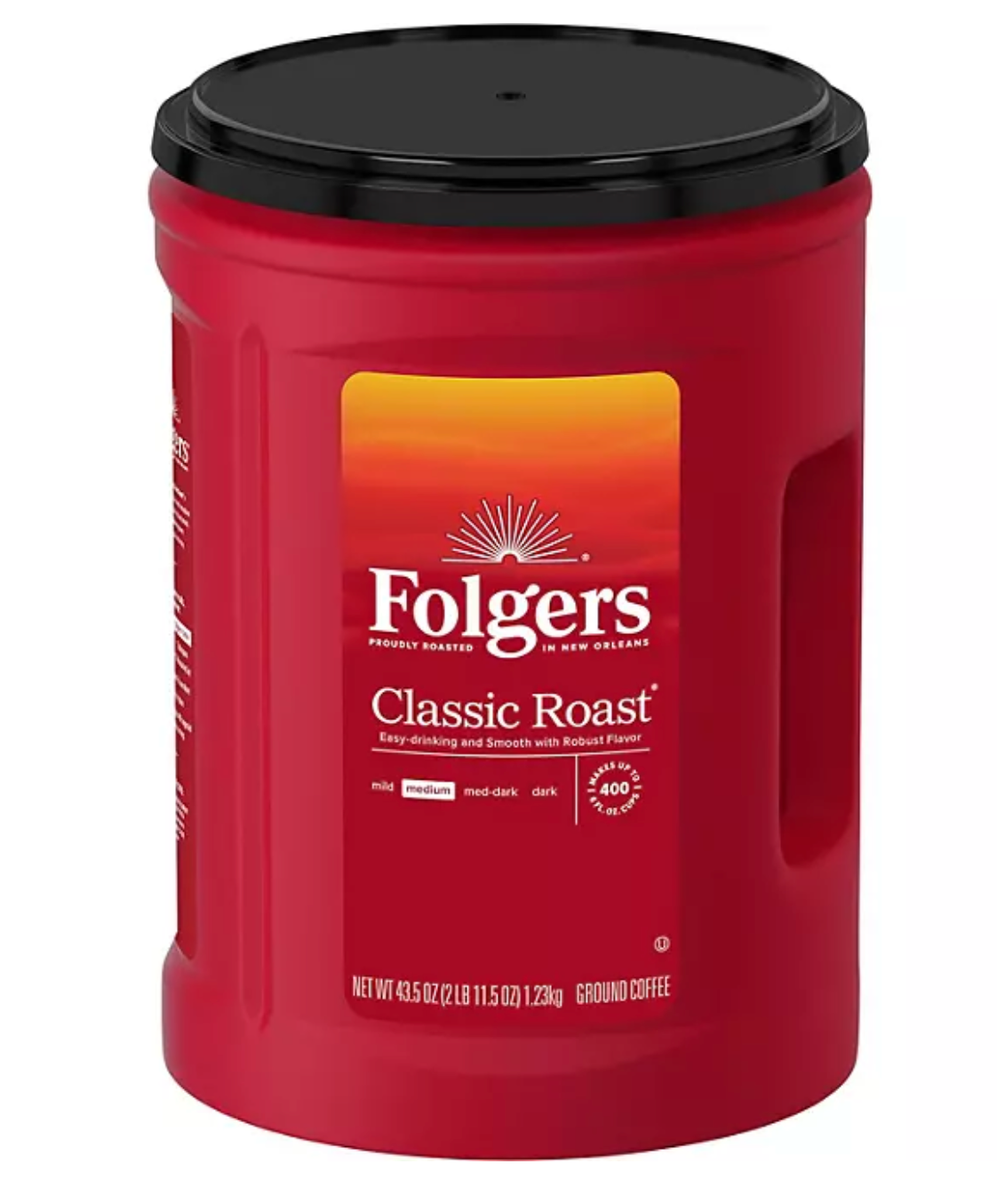 Folgers Classic Medium Roast Ground Coffee, 43.5 oz.