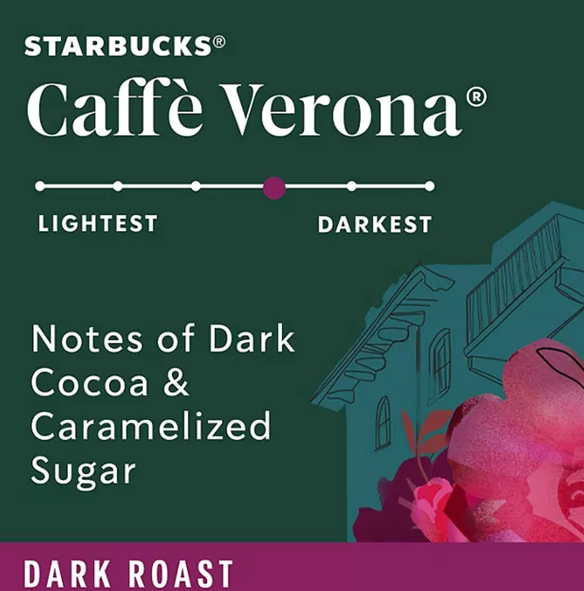 Starbucks Caffe Verona Ground Coffee, Dark Roast, 40 oz.