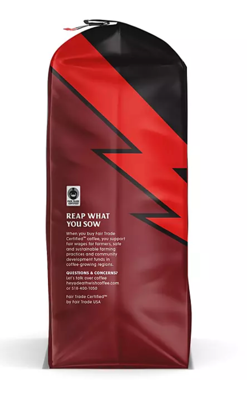 Death Wish Dark Roast Ground Coffee 34 oz.