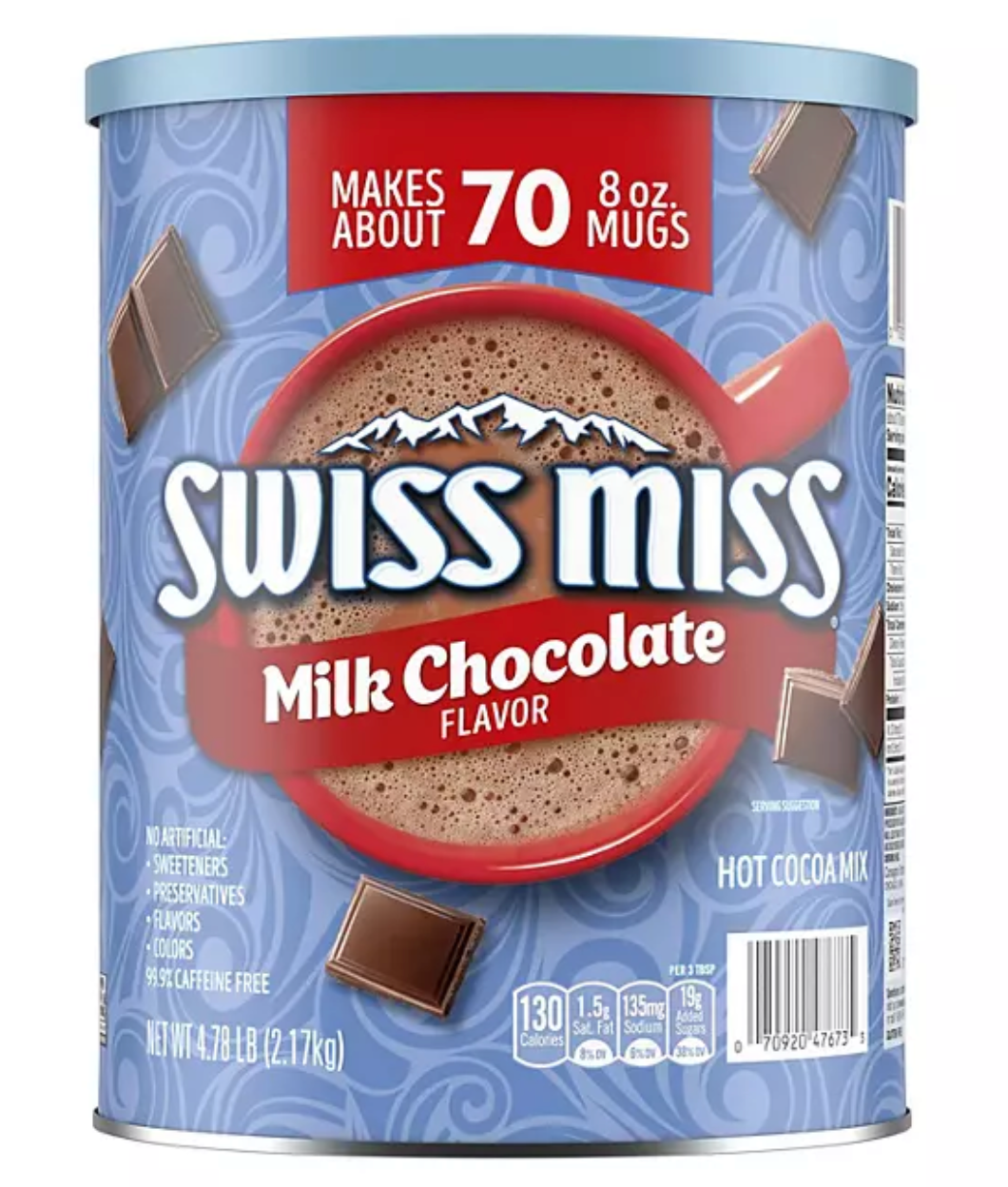 Swiss Miss Milk Chocolate Hot Cocoa Mix Canister, 76.5 oz.