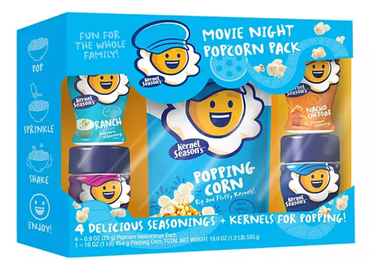 Kernel Season's Movie Night Popcorn Seasoning & Kernels, Variety Pack, 5 pk.