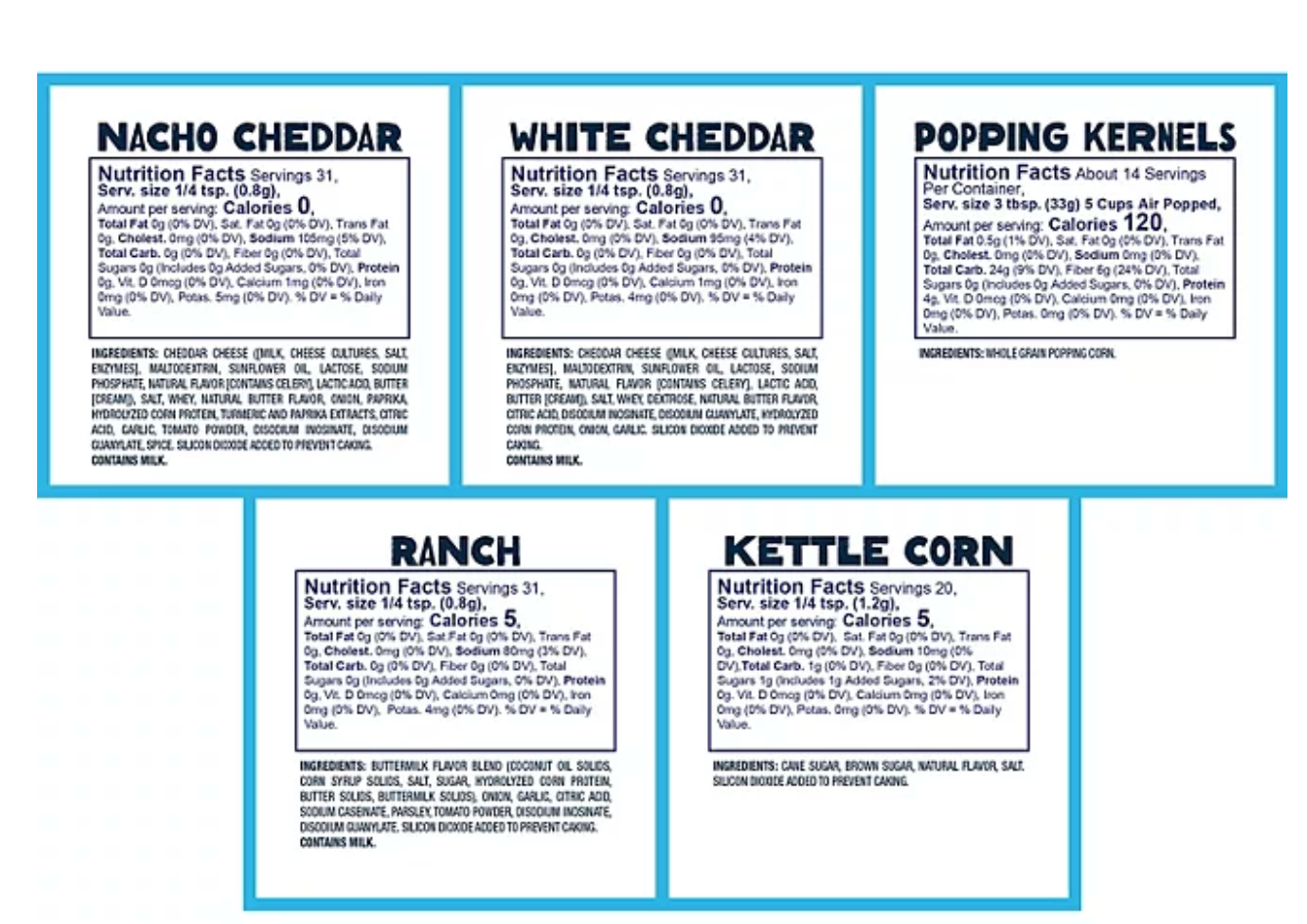 Kernel Season's Movie Night Popcorn Seasoning & Kernels, Variety Pack, 5 pk.