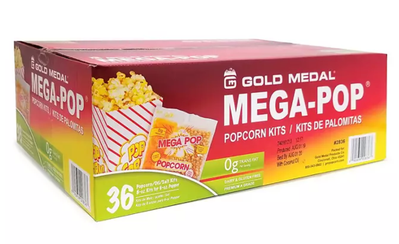 Gold Medal Mega Pop Popcorn Kit, 8 oz., 36 pk.