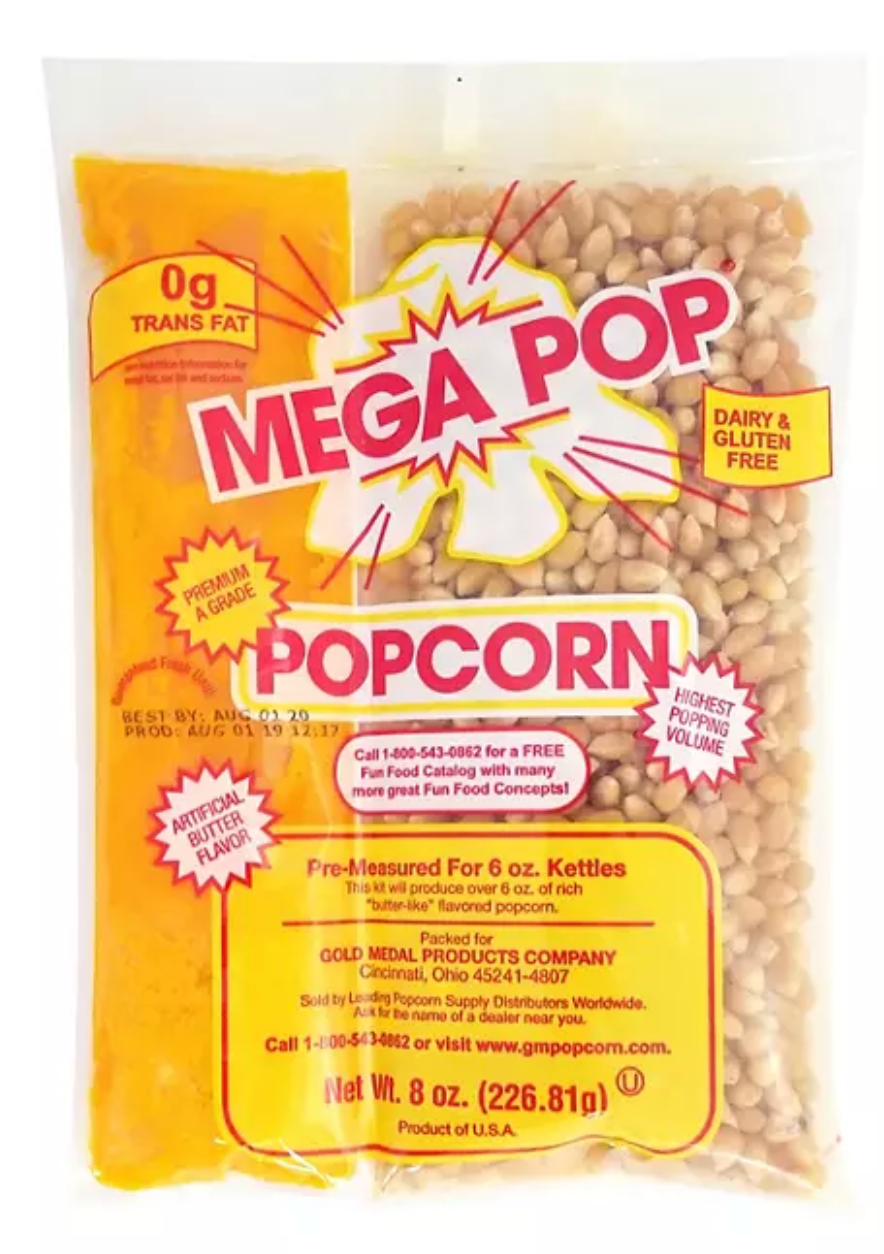 Gold Medal Mega Pop Popcorn Kit, 8 oz., 36 pk.