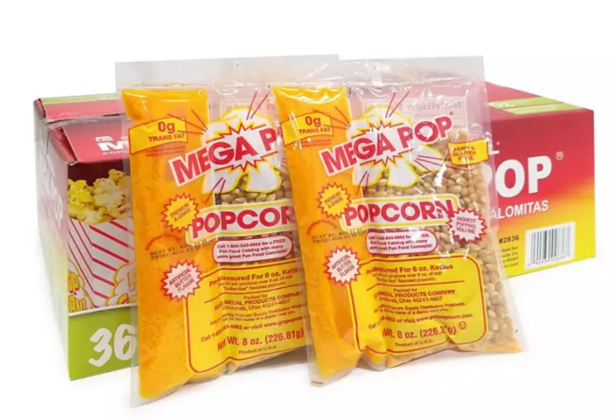 Gold Medal Mega Pop Popcorn Kit, 8 oz., 36 pk.