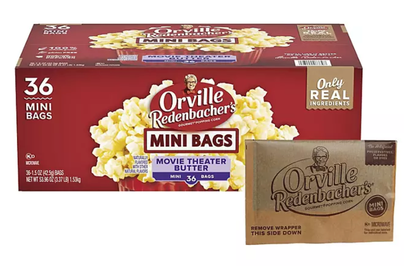 Orville Redenbacher's Movie Butter Microwave Popcorn, Mini Bags, 1.5 oz., 36 pk.