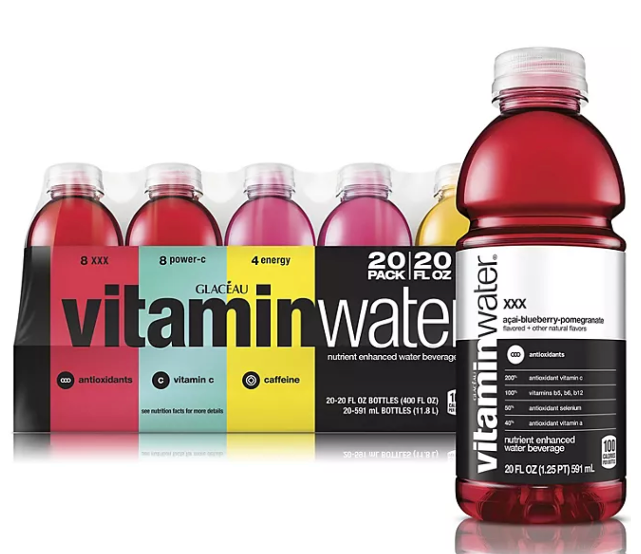 Glaceau Vitaminwater Variety Pack 20 fl. oz., 20 pk.