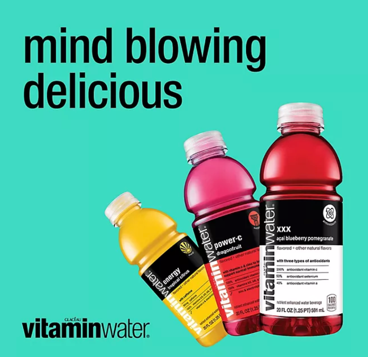 Glaceau Vitaminwater Variety Pack 20 fl. oz., 20 pk.