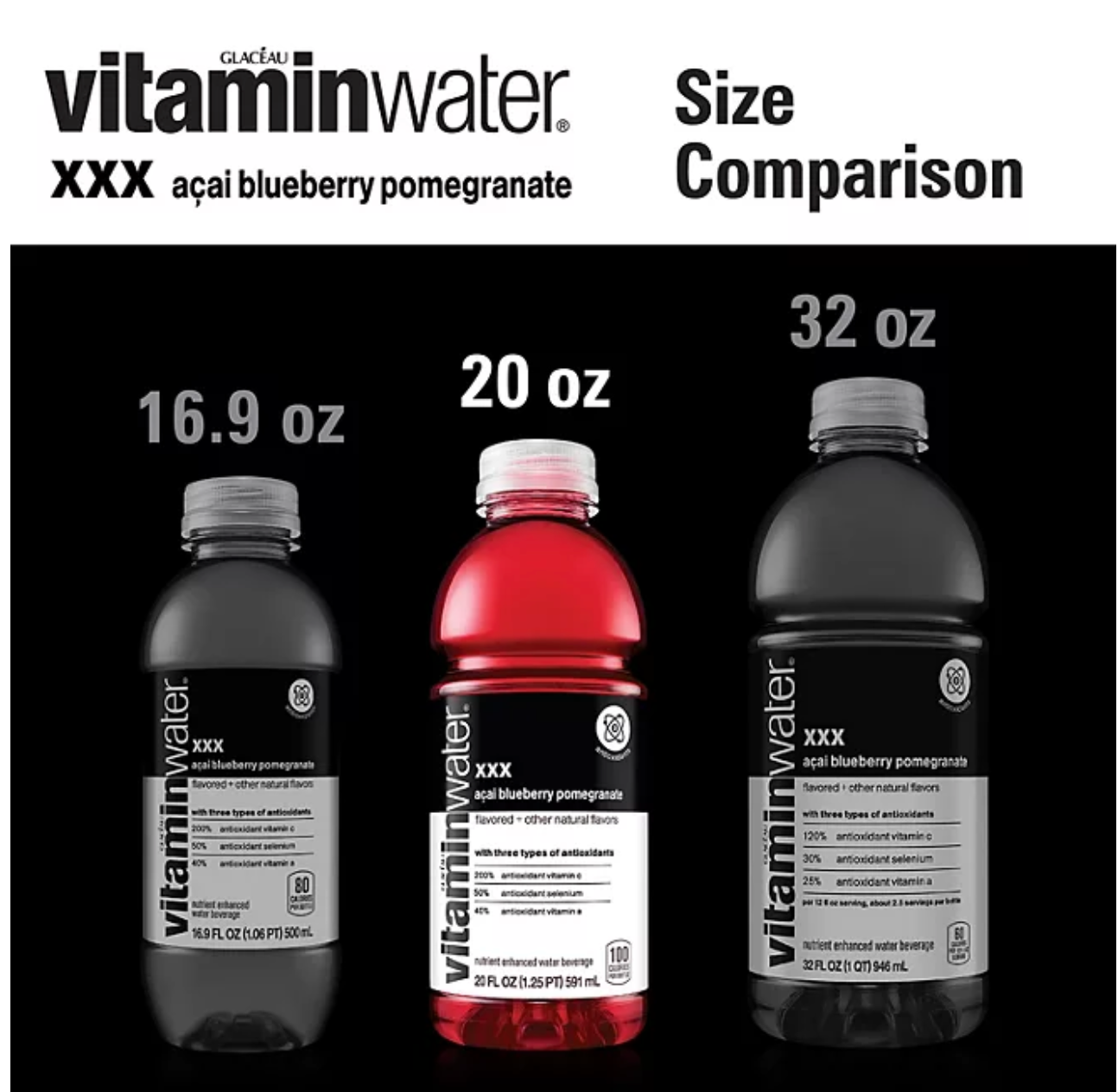 Glaceau Vitaminwater Variety Pack 20 fl. oz., 20 pk.