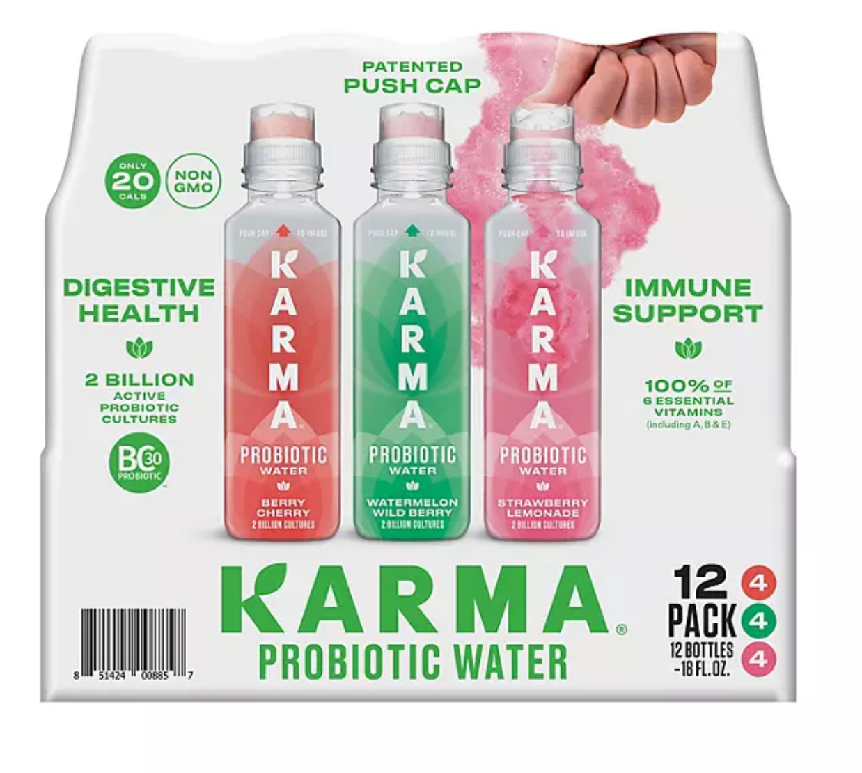 Karma Probiotic Water Variety Pack 18 fl. oz. 12 pk.