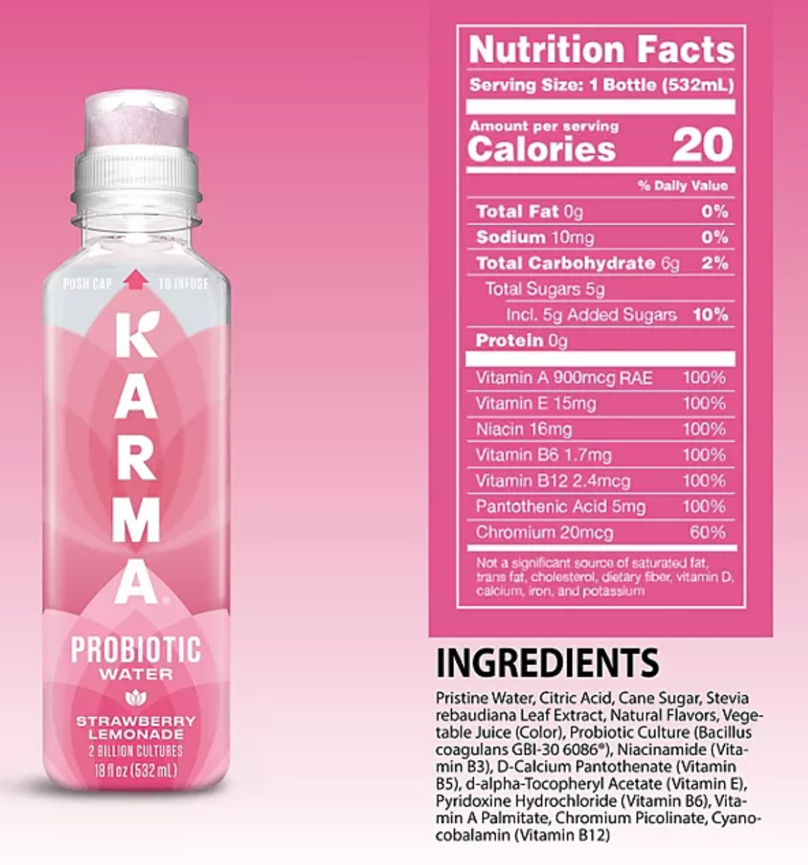 Karma Probiotic Water Variety Pack 18 fl. oz. 12 pk.