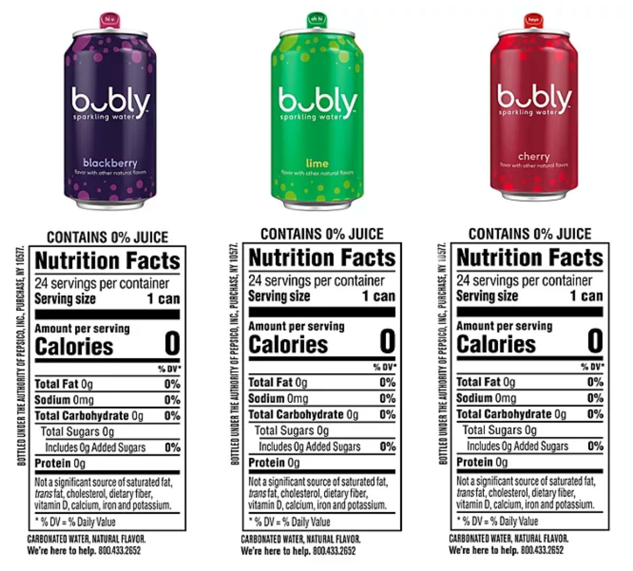 bubly Sparkling Water Variety Pack, 12 fl. oz., 24 pk.