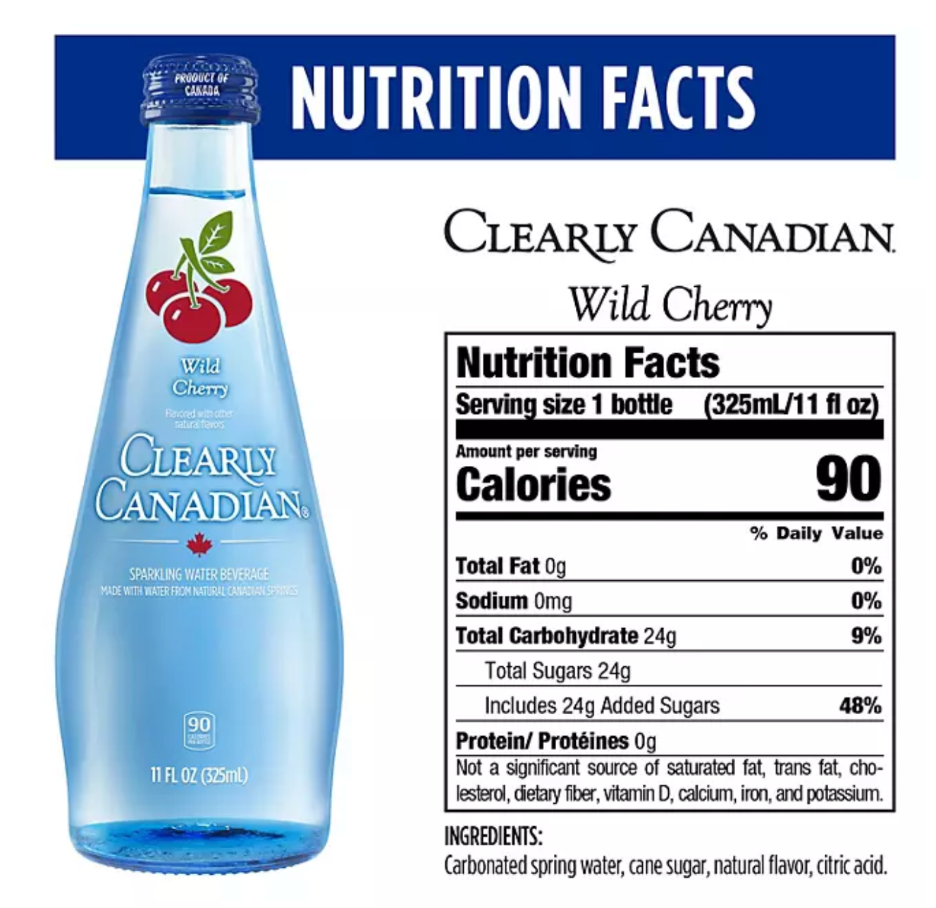 Clearly Canadian Variety Pack Sparkling Water, 11 fl. oz., 12 pk.