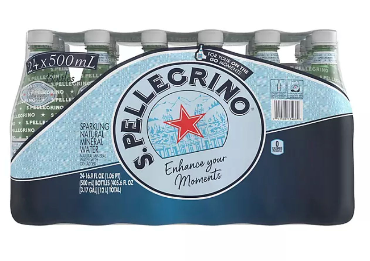 S.Pellegrino Sparkling Natural Mineral Water 16.9 fl. oz., 24 pk.