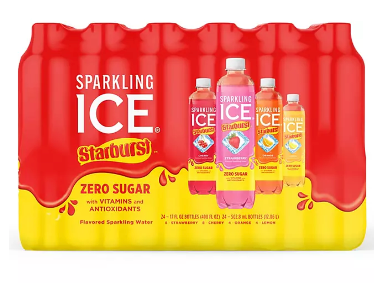 Sparkling Ice Starburst Sparkling Water Variety Pack 17 fl. oz., 24 pk.