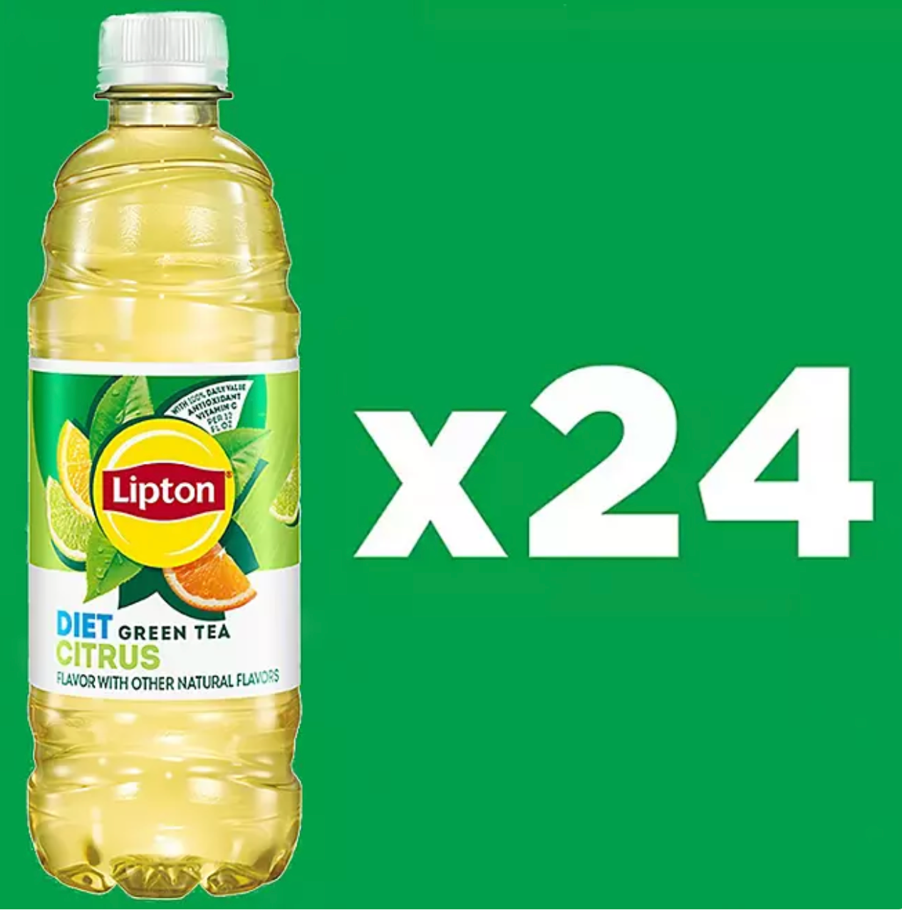 Lipton Diet Green Tea Citrus Iced Tea, 16.9 fl. oz., 24 pk.