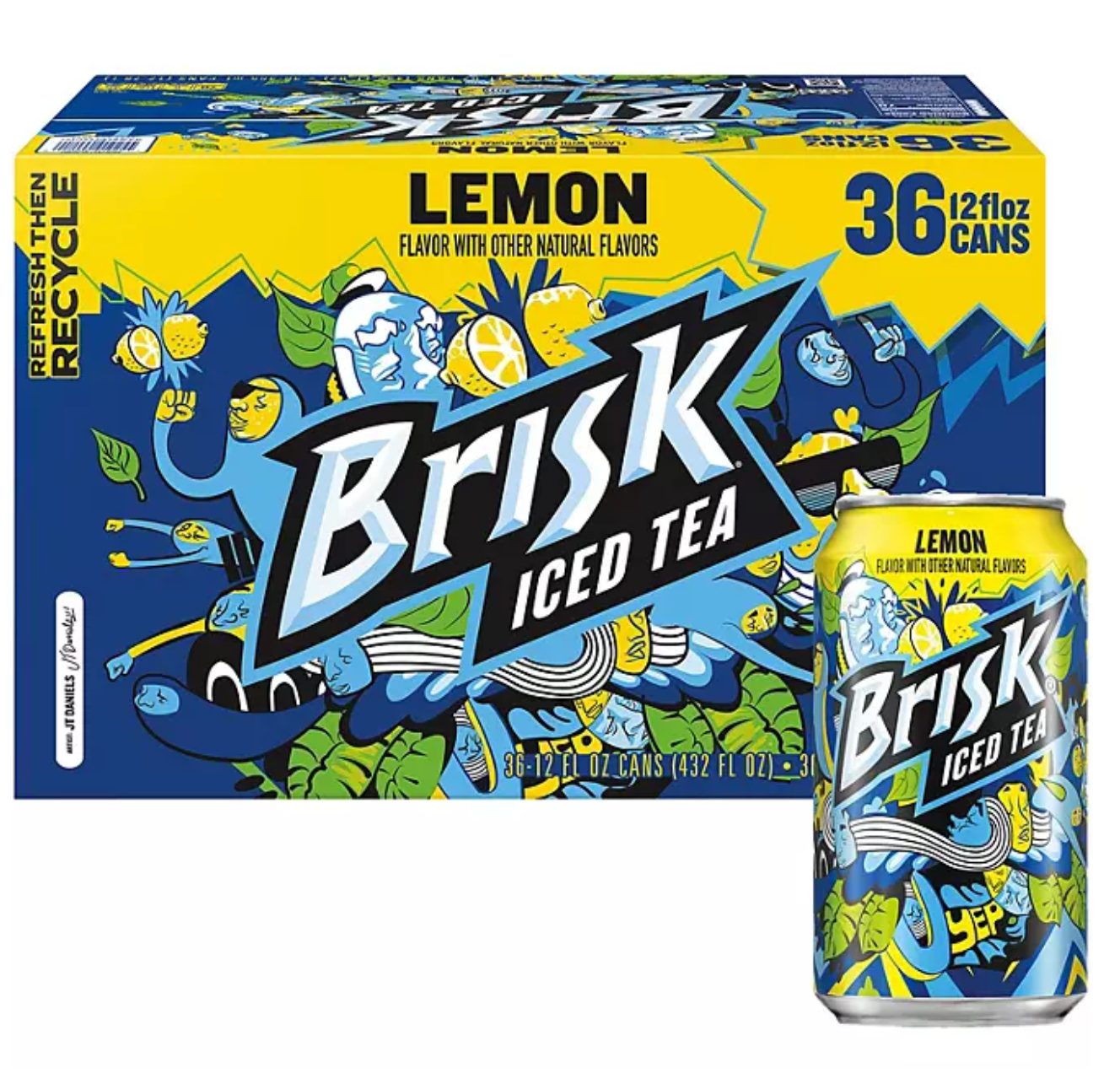 Lipton Brisk Lemon Iced Tea 12 fl. oz., 36 pk.