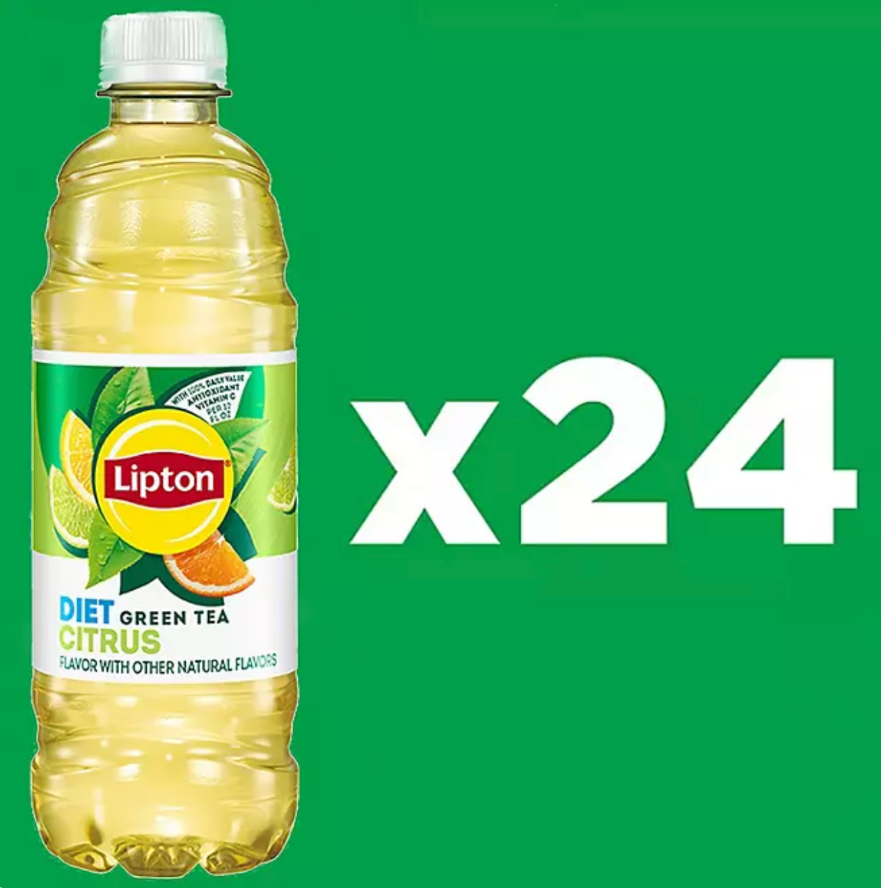 Lipton Diet Green Tea Citrus Iced Tea, 16.9 fl. oz., 24 pk.