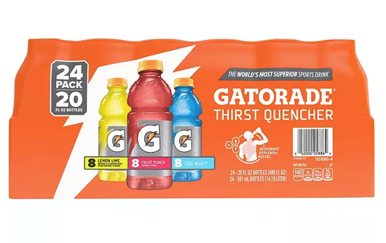 Gatorade Sports Drinks Variety Pack, 20 fl. oz., 24 pk.