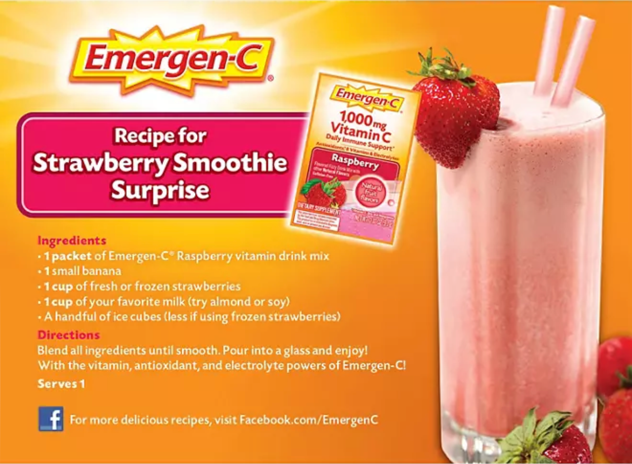 Emergen-C Drink Mix Variety Pack, Super Orange, Raspberry & Tangerine, 29.1 oz., 90 ct.