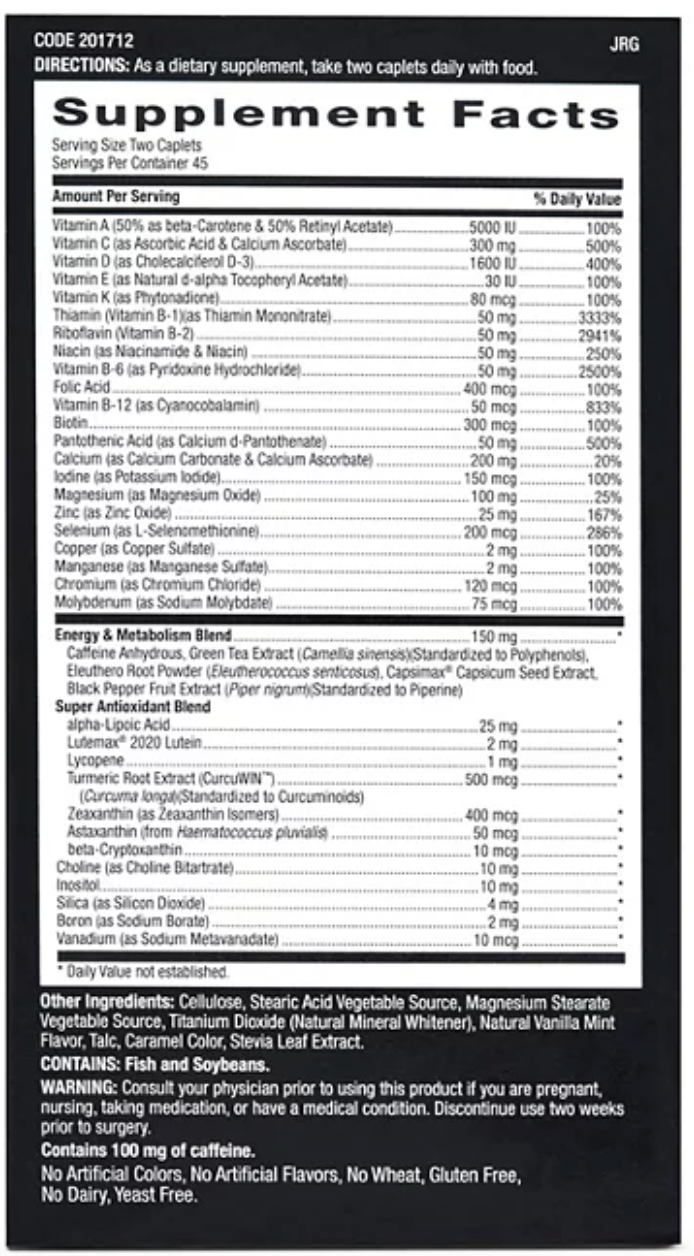 GNC Mega Men Energy & Metabolism Multivitamin Caplets 180 ct.