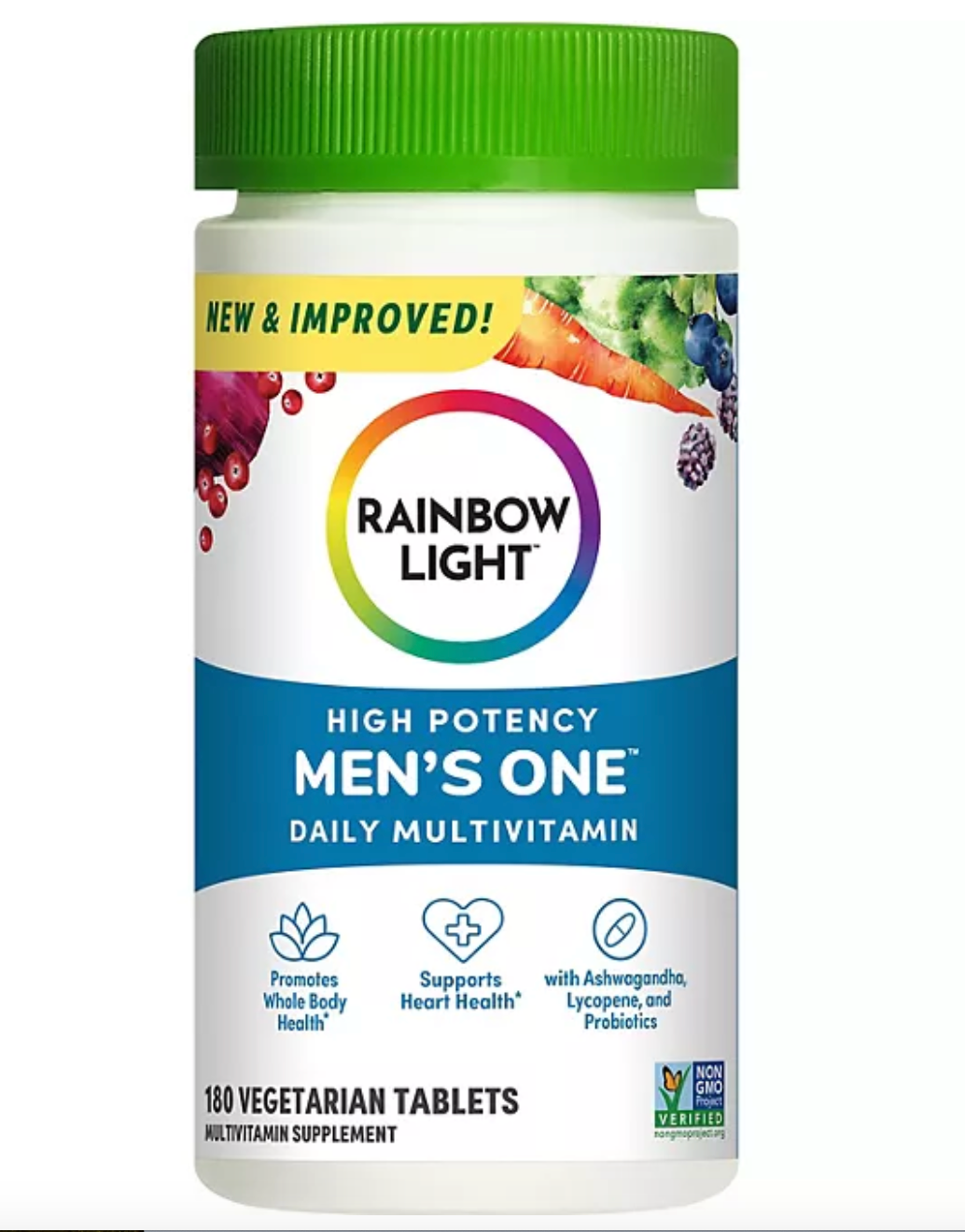 Rainbow Light Men's One Multivitamin Tablet Plus Superfoods & Probiotics 180 ct.