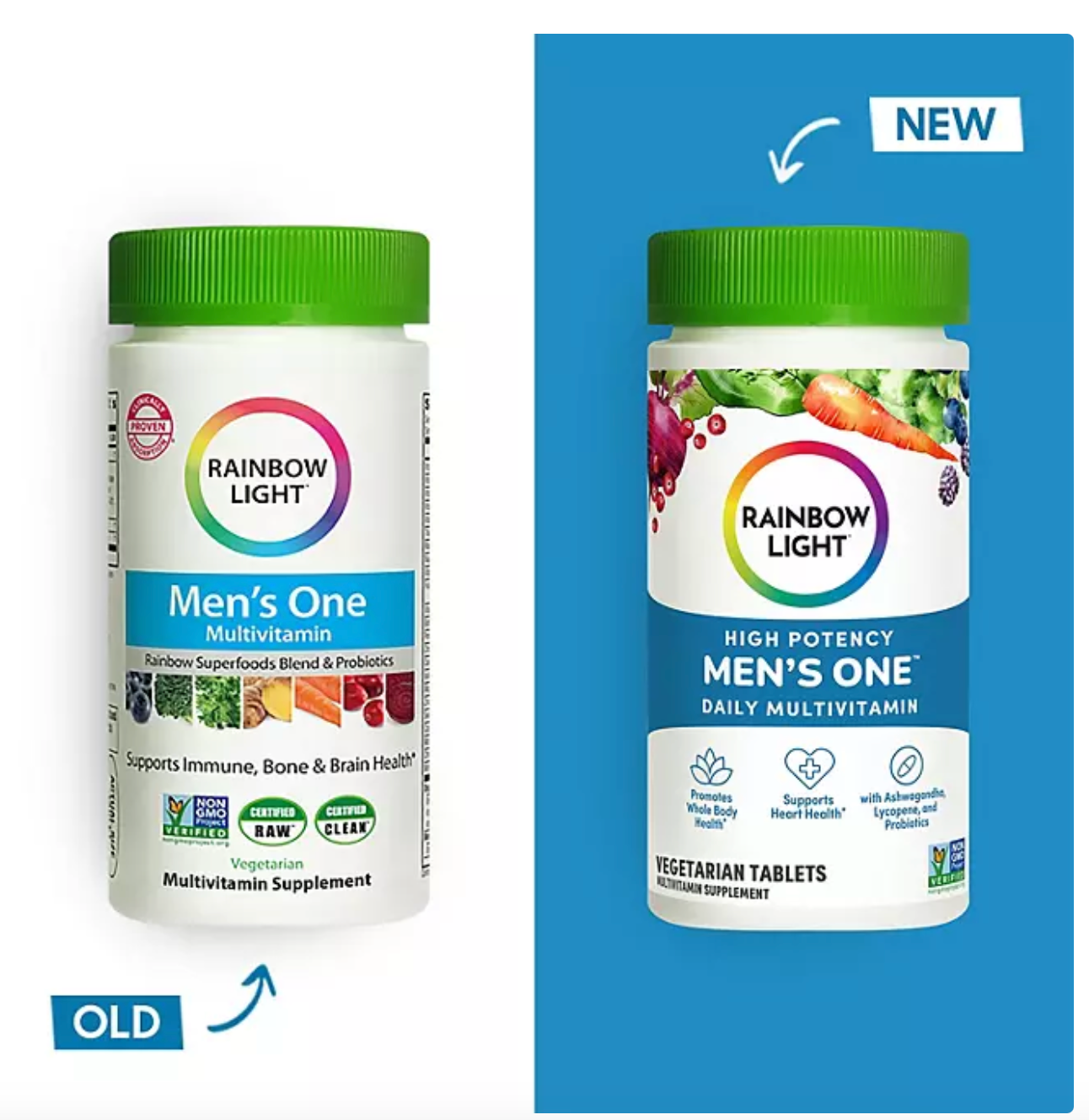 Rainbow Light Men's One Multivitamin Tablet Plus Superfoods & Probiotics 180 ct.