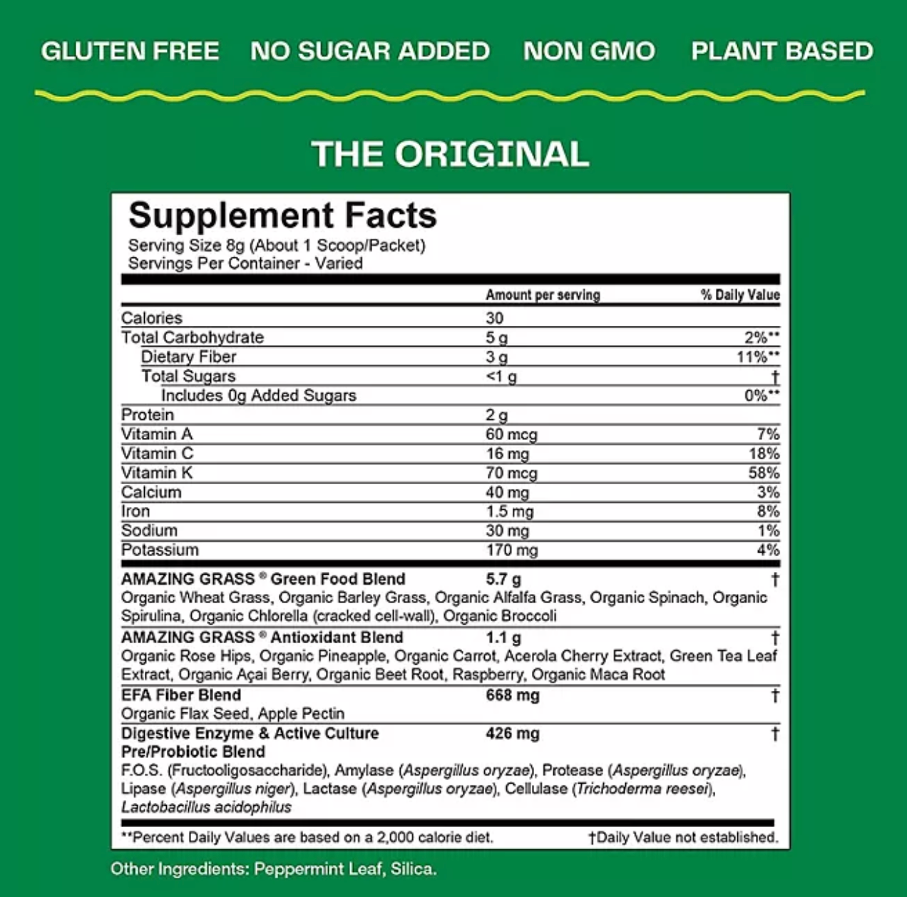 Amazing Grass Green Superfood Powder, Original, 45 servings, 12.6 oz.