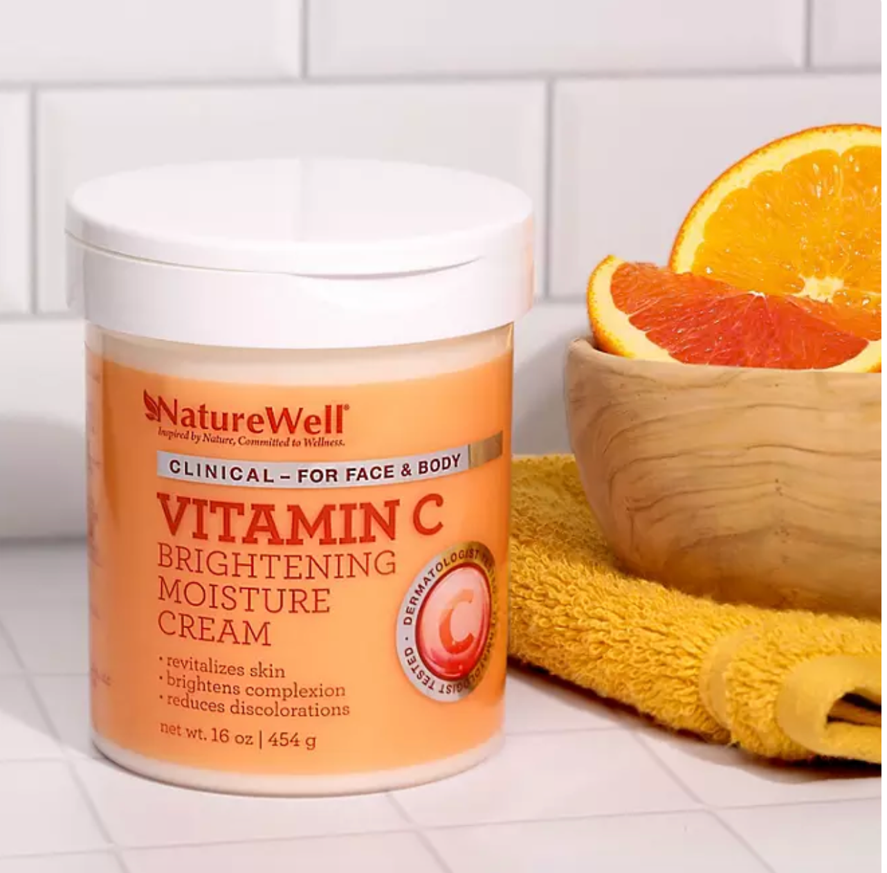 NatureWell Clinical Vitamin C Brightening Moisture Cream, 16 oz.