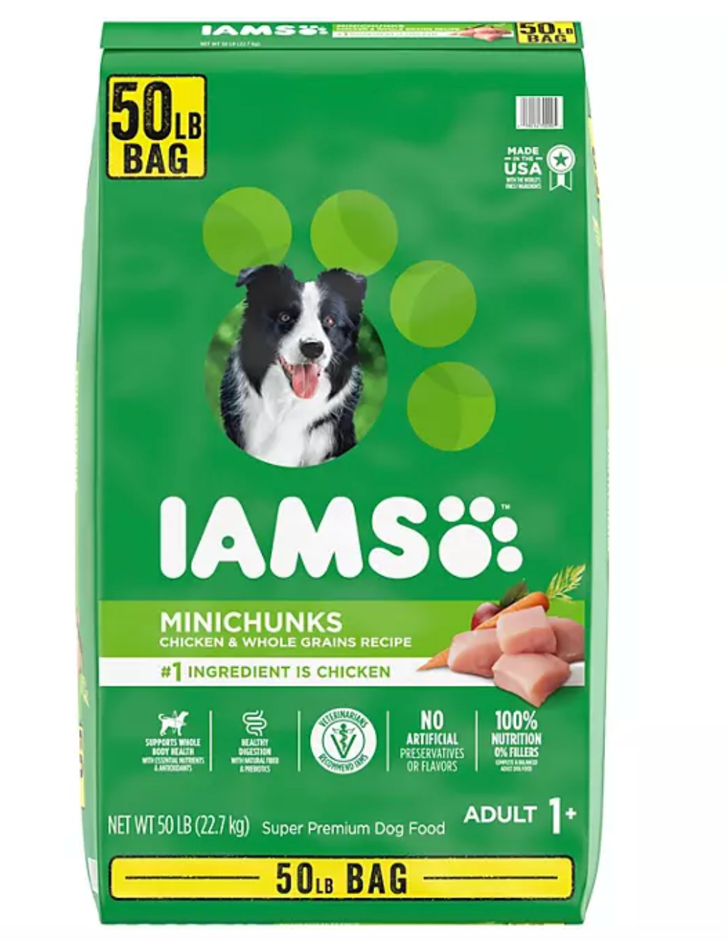 Iams Adult ProActive Health Minichunks Chicken Dry Dog Food 50 lbs.