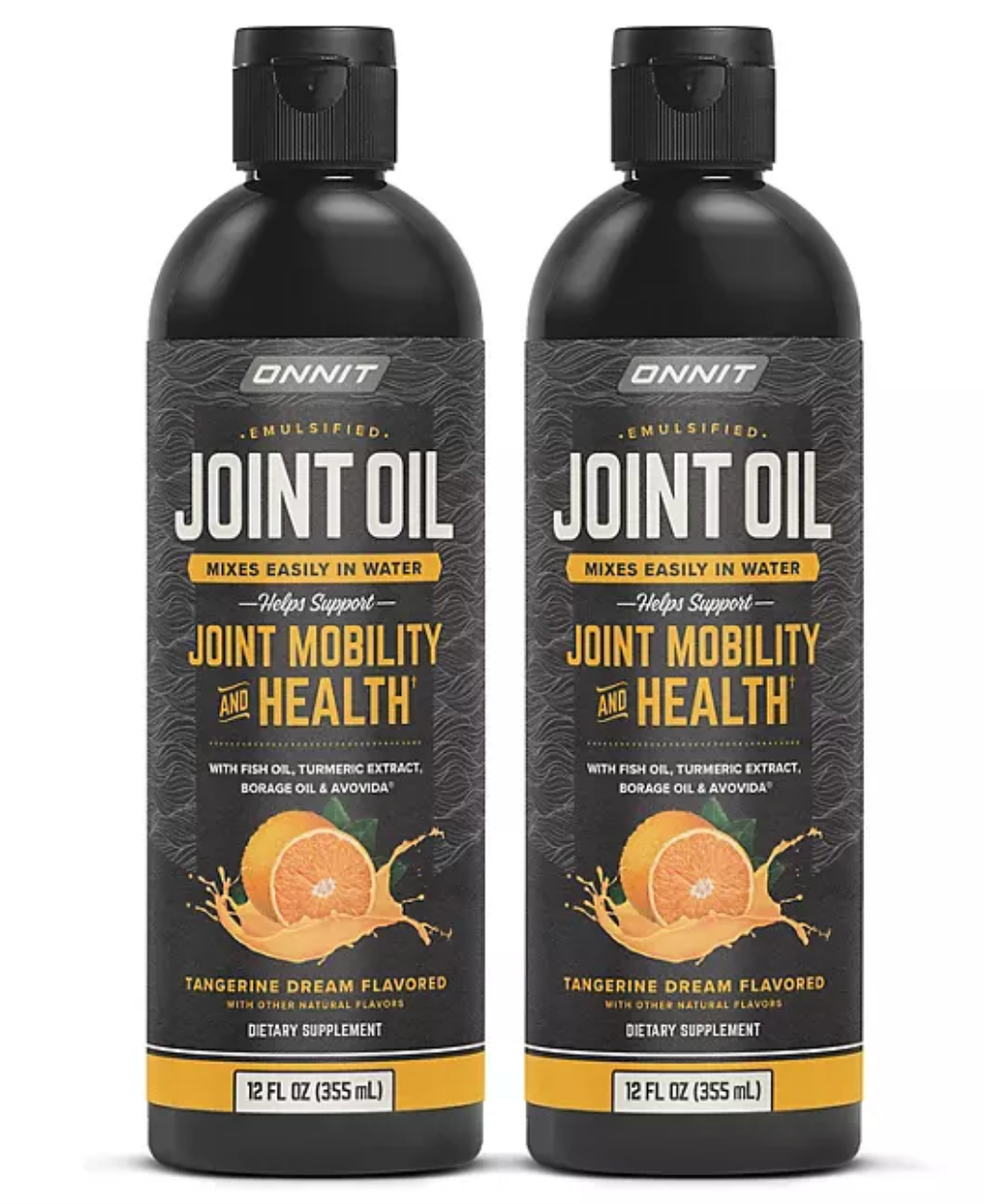 ONNIT Joint Oil: Liquid Fish Oil to Support Joint Health and Mobility, Tangerine Flavor 2 pk., 12 fl. oz.