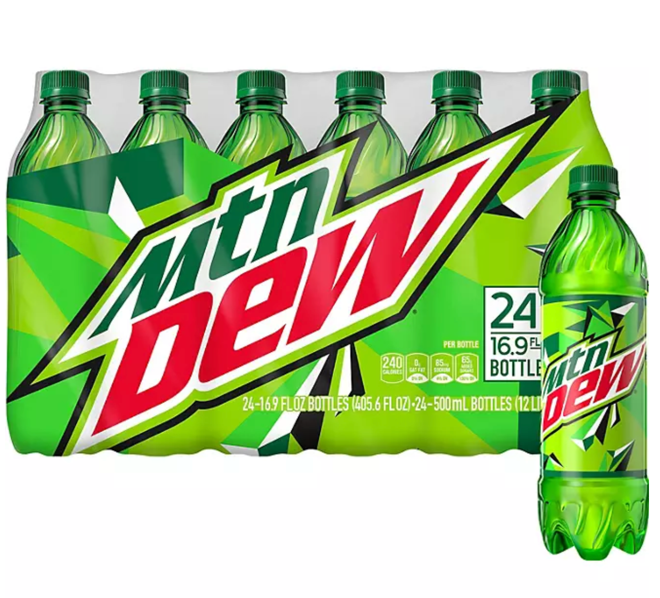 Mountain Dew Soda 16.9 fl. oz., 24 pk.