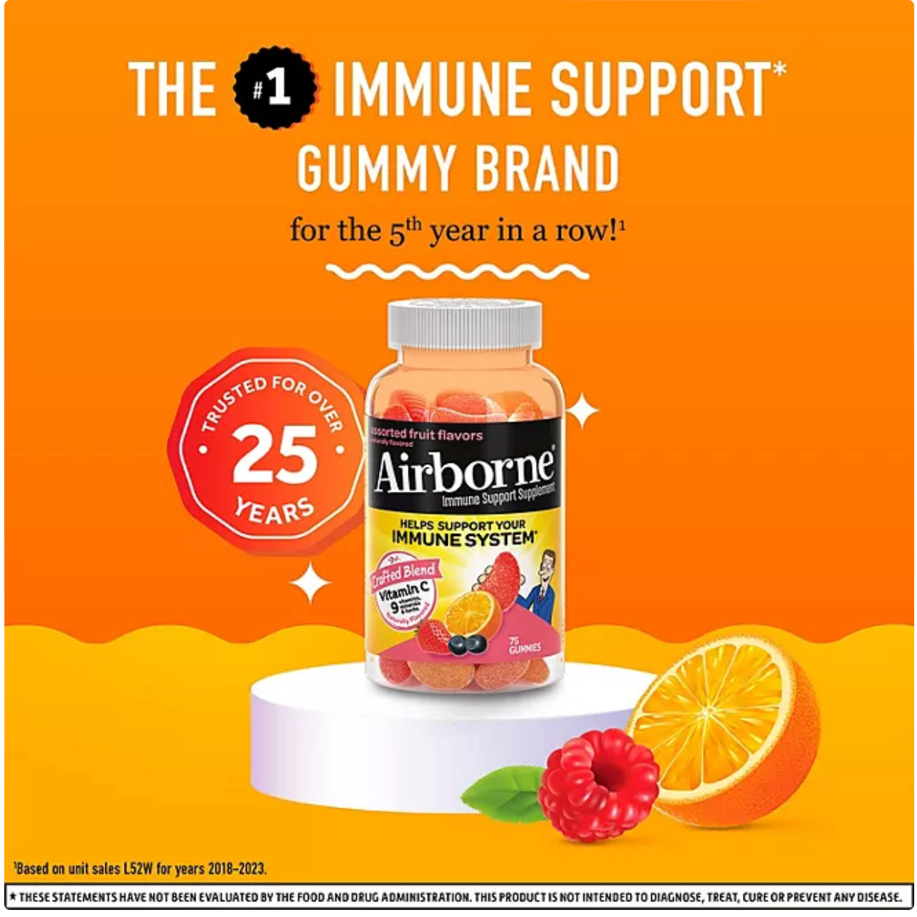 Airborne Vitamin C Gummies, 750 mg, 75 ct.