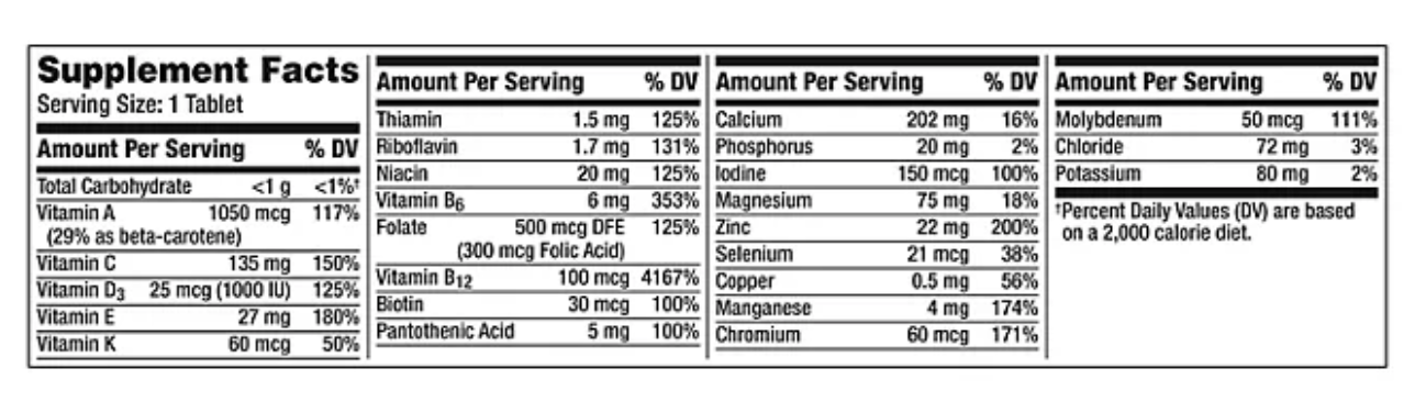 Centrum Silver Men 50+ Multivitamin Tablets, 275 ct.