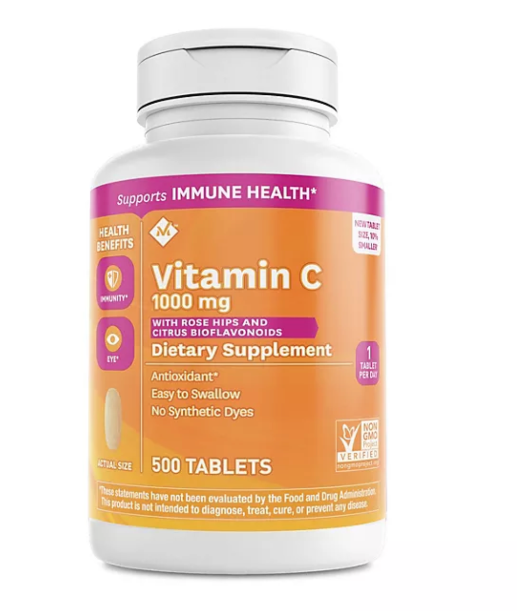 Vitamin C 1000 mg plus Citrus Bioflavonoids & Rose Hips Tablets 500 ct.