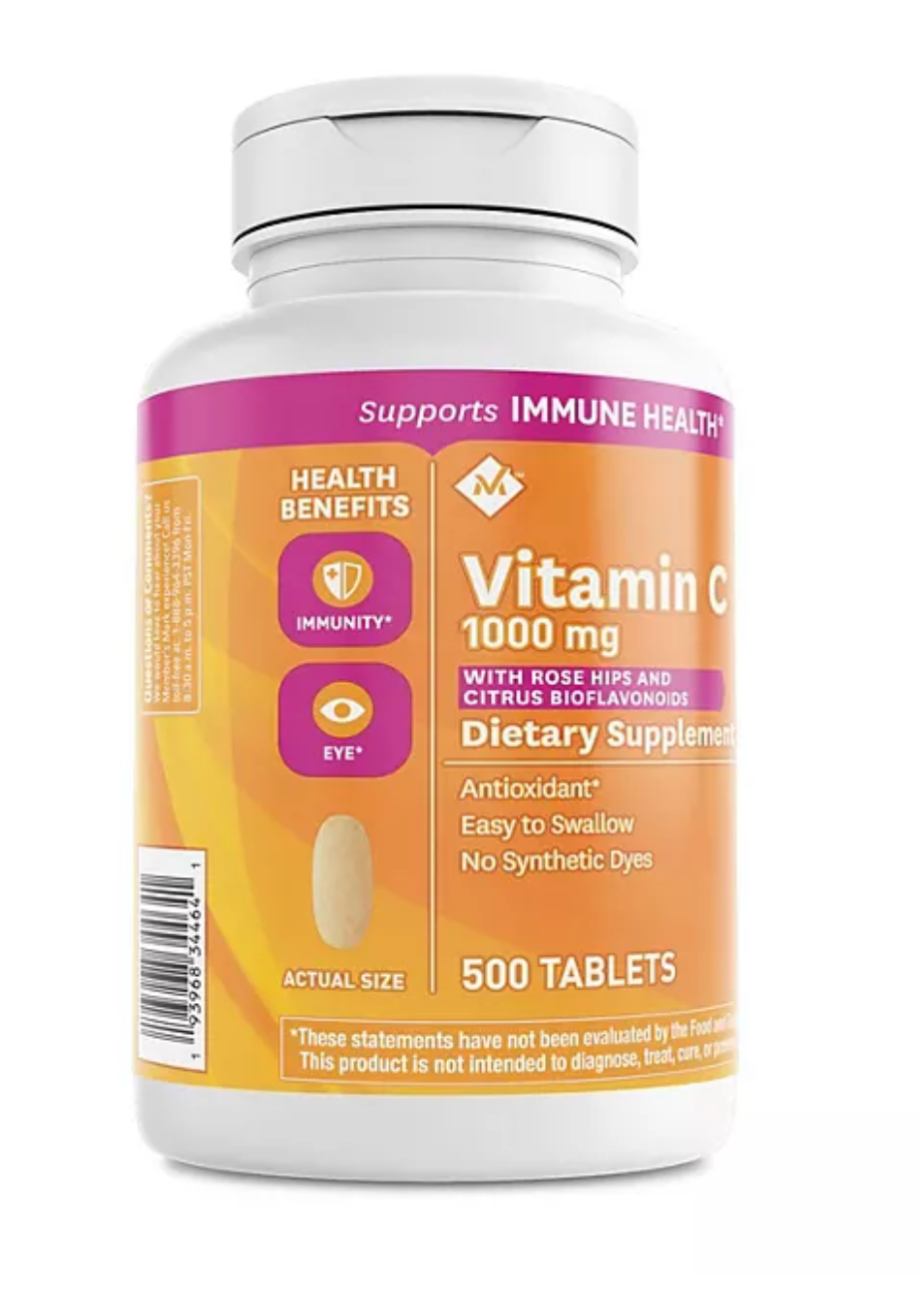 Vitamin C 1000 mg plus Citrus Bioflavonoids & Rose Hips Tablets 500 ct.