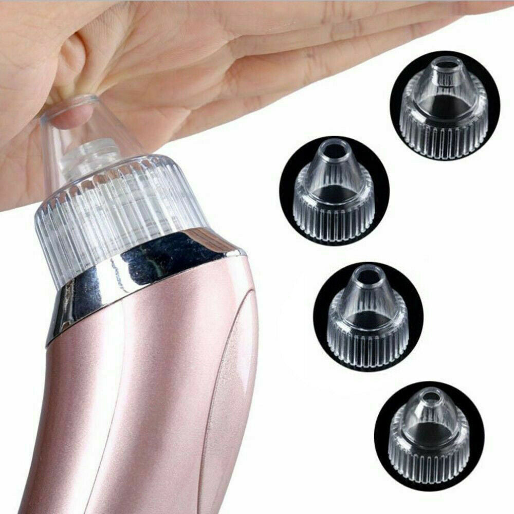 Electric Blackhead Vacuum Pore Cleaner Acne Pimple Remover Strong Suction Tool Electric Blackhead Remover Pore Vacuum Suction Diamond Dermabrasion Face Cleaner